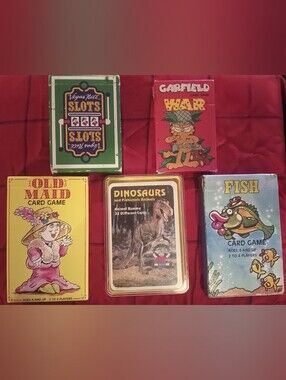 Vintage Kids Card Game Lot of 5 - 1980s Collectible- See Photos